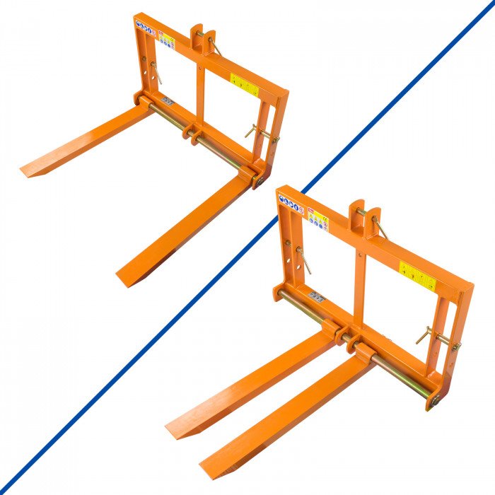 Monde agricole Fourches lève palettes pour tracteur - 3 points - 300 kg - Cat – Image 3